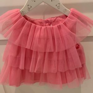 Janie Jack Juno Valentine sz 4 pink tulle ruffle top worn once!